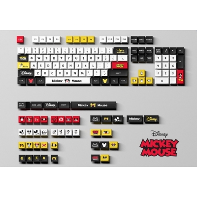 Mickey 104+36 XDA profile Keycap PBT Dye-subbed Cherry MX Keycaps Set Mechanical Gaming Keyboard